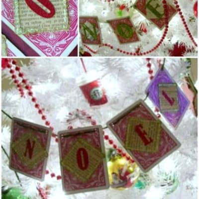 How to Make a Christmas Garland with Vintage Playing Cards