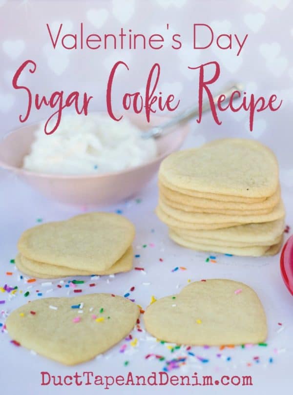 Valentine's Day Sugar Cookie Recipe on DuctTapeAndDenim.com #cookies #sugarcookies #sugarcookierecipe #valentinesdaycookies #valentinesdaysugarcookies