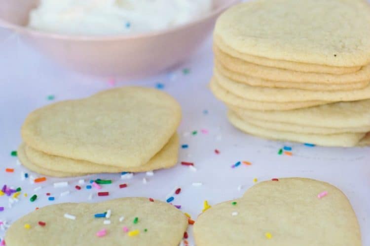 valentine sugar cookies - SQUARE