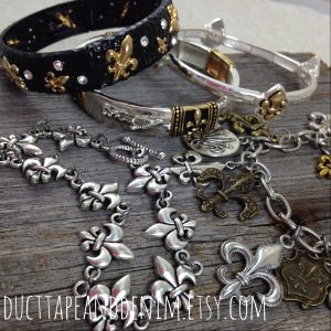 Fleur de Lis Bracelets in Mixed Metal | Duct TapeAndDenim.com