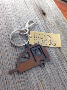 Happy Camper key ring by DuctTapeAndDenim.com