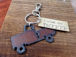 I Love My Trucker Key Ring by DuctTapeAndDenim.com