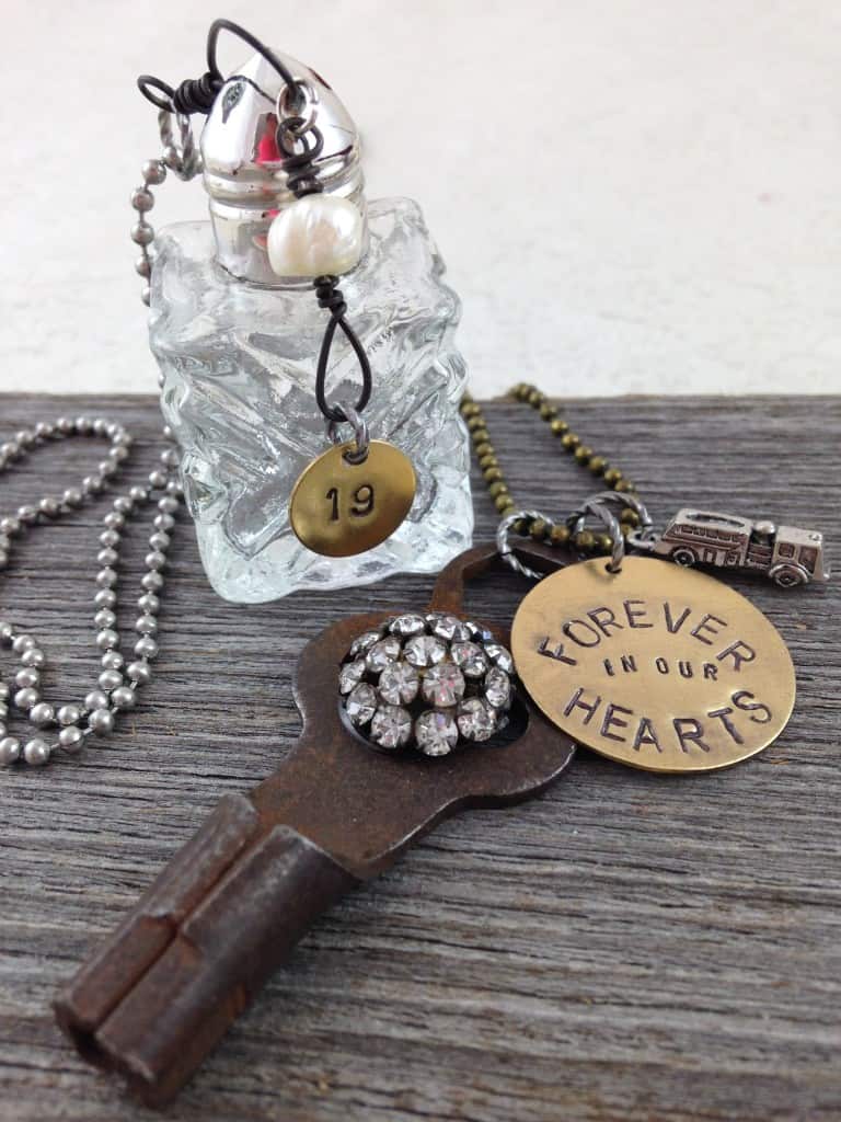 Vintage Salt Shaker and Key necklaces.