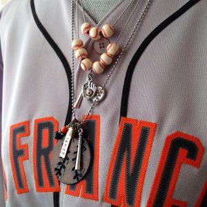 I Love San Francisco Giants baseball necklace | DuctTapeAndDenim.etsy.com