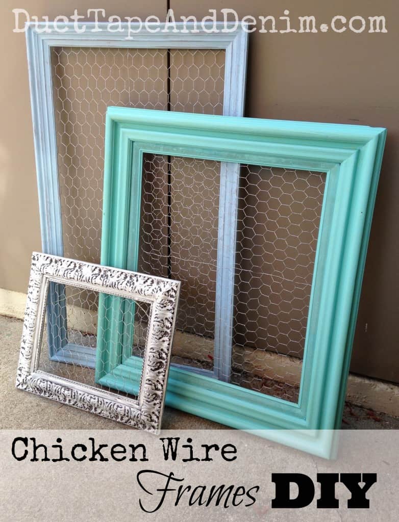 Chicken wire frames DIY. A quick easy way to display jewelry. | DuctTapeAndDenim.com