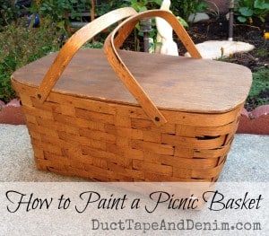 How to paint a picnic basket | DuctTapeAndDenim.com