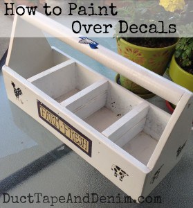 How to paint over decals | DuctTapeAndDenim.com