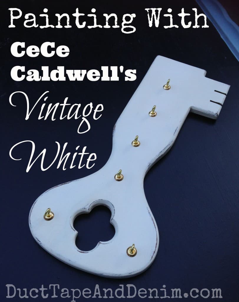 Painting with CeCe Caldwell's Vintage White natural chalk and clay paint | DuctTapeAndDenim.com