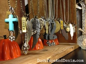 Close up of the necklaces in my Paris Flea Market Display | DuctTapeAndDenim.com