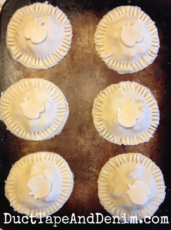 Salted caramel apple hand pies before baking | DuctTapeAndDenim.com