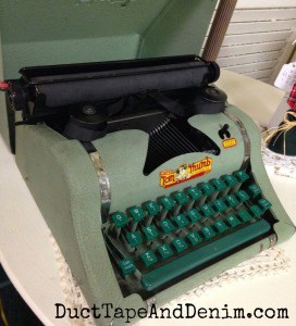Vintage green typewriter at Room With a Past | DuctTapeAndDenim.com