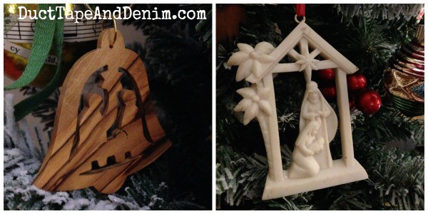 Two nativity ornaments. See the rest of my collection on DuctTapeAndDenim.com