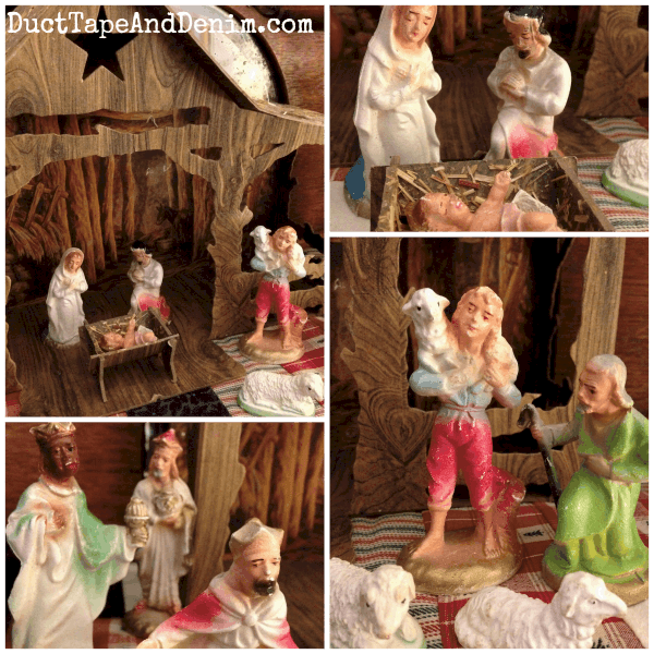 Vintage nativity scene from my collection | DuctTapeAndDenim.com