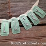 DIY Lucky ticket St Patricks Day garland tutorial | DuctTapeAndDenim.com
