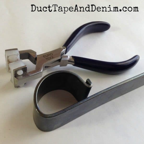 Bracelet bending pliers and tool used in video tutorial. More on DuctTapeAndDenim.com