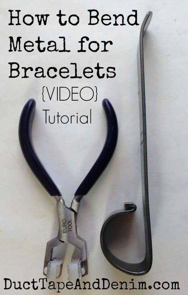 How to Bend Metal for Bracelets Video Tutorial on DuctTapeAndDenim.com
