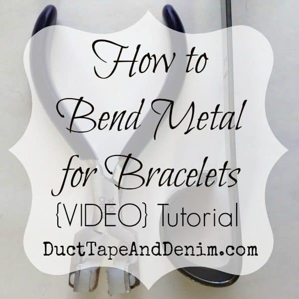 How to bend metal for bracelets and other jewelry. More video tutorials on DuctTapeAndDenim.com