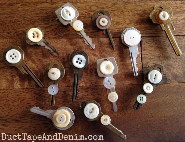 Vintage key and button magnets | DuctTapeAndDenim.com