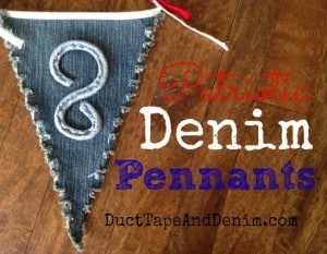 Patriotic denim pennants | DuctTapeAndDenim.com