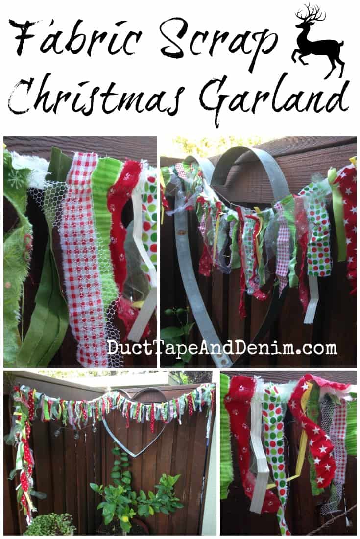 Scrap Fabric Christmas Garland