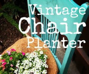 Vintage Chair Planter for sidebar
