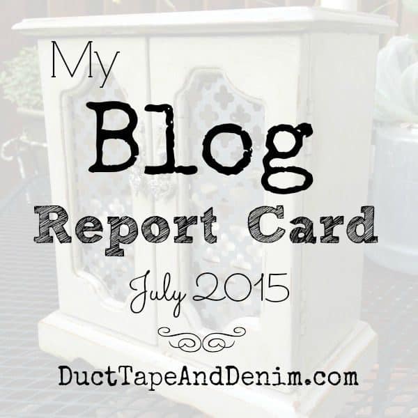 My Blog Report Card July 2015 | DuctTapeAndDenim.com