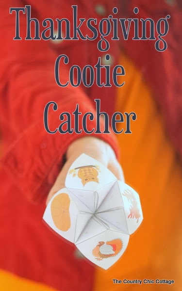 Thanksgiving cootie catcher, one of my Favorite FREE kids Thanksgiving printables | DuctTapeAndDenim.com