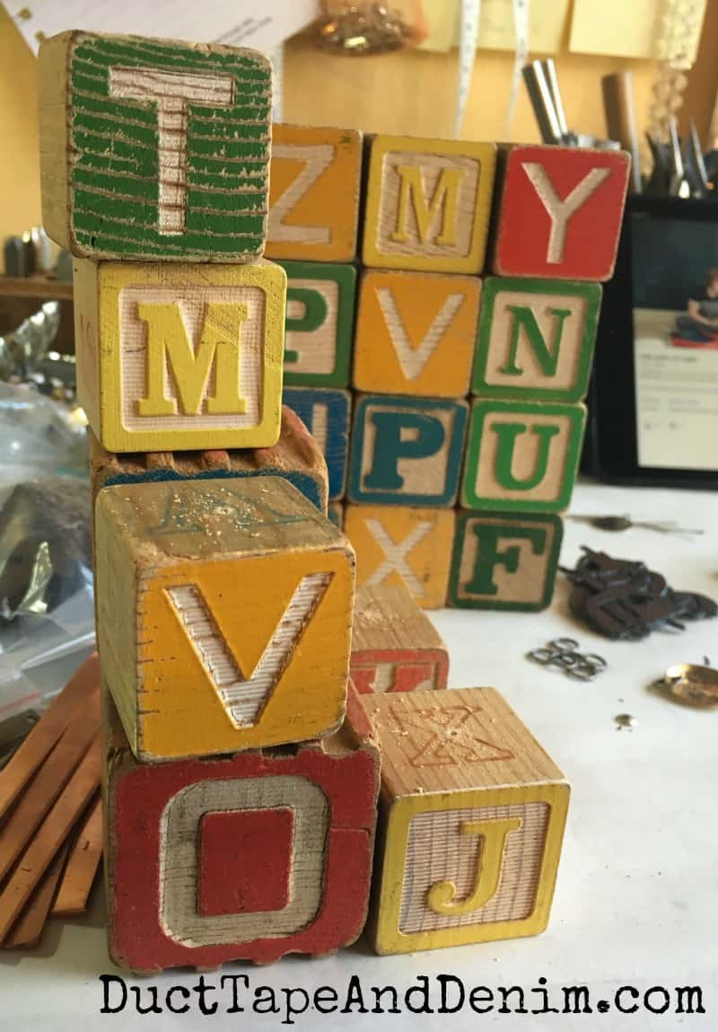 Vintage Wood Block Photo Holder Tutorial