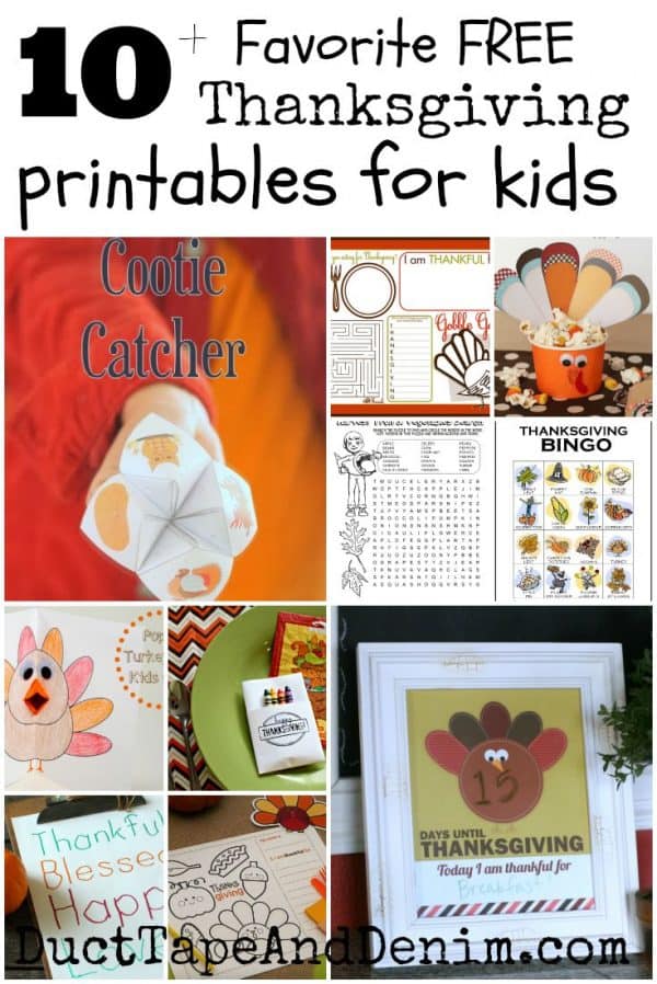 Free Thanksgiving Printables For Kids