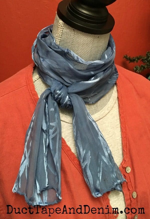 How to wear a skinny scarf. More ideas on DuctTapeAndDenim.com