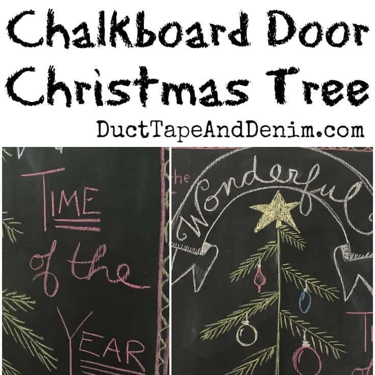 Chalkboard Christmas Tree Door
