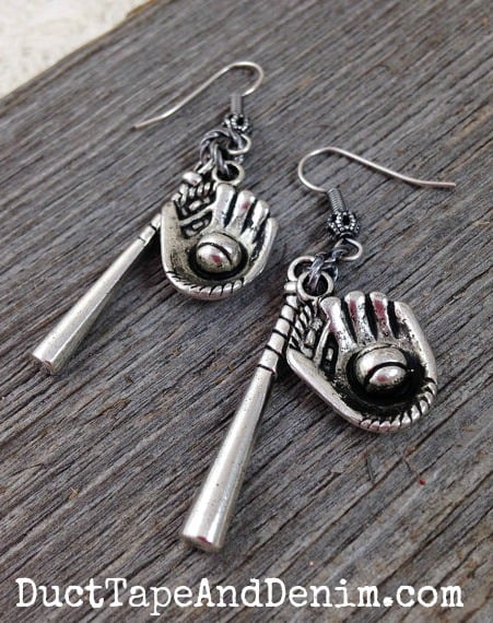 Baseball earrings and more sports and team jewelry | DuctTapeAndDenim.com