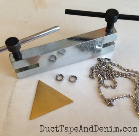 Spring 2015 jewelry trend - Geometric.  This was the start of my interpretation. | DuctTapeAndDenim.com