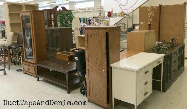Thrift store furniture | DuctTapeAndDenim.com