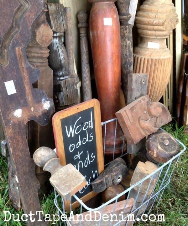 25 Things you should always buy at vintage flea markets - wood scraps | DuctTapeAndDenim.com