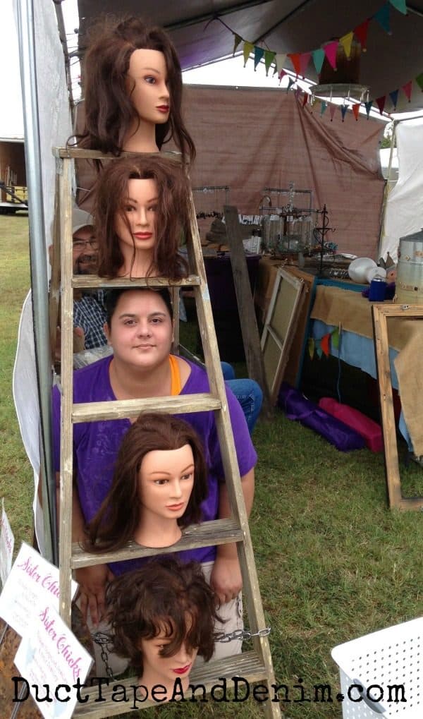 Heads to display Lilla Rose at Antique Alley, Texas flea market | DuctTapeAndDenim.com