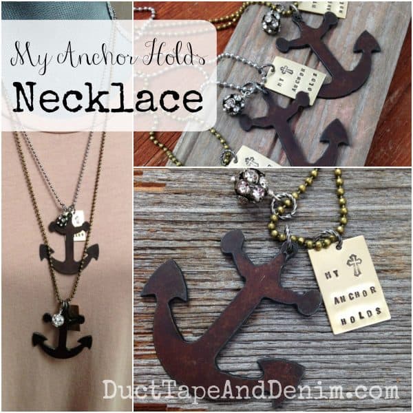 My Anchor Holds ~ rustic anchor necklace ~ available on DuctTapeAndDenim.etsy.com