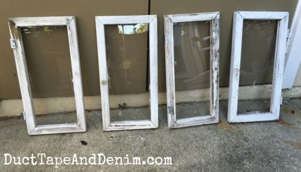 Window frames from thrift store