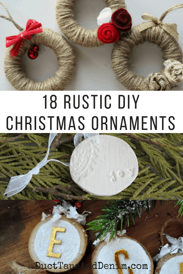 18 Rustic Style DIY Christmas Ornaments   BLOG 18 DIY Rustic Christmas Ornaments Collage 2 