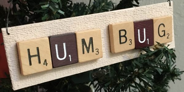 HUMBUG, my Scrabble tile Christmas ornament