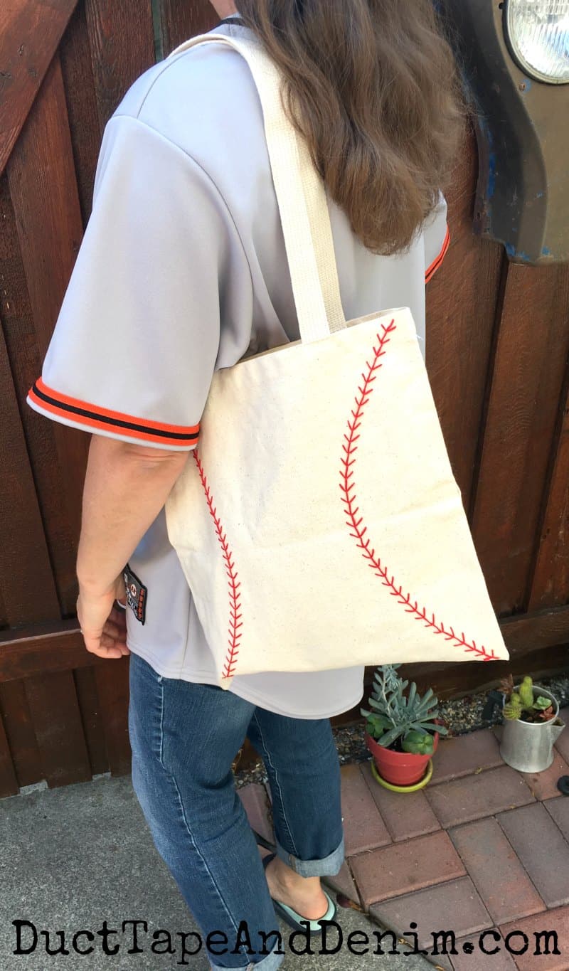 How to Make an Embroidered Baseball Bag or Tote