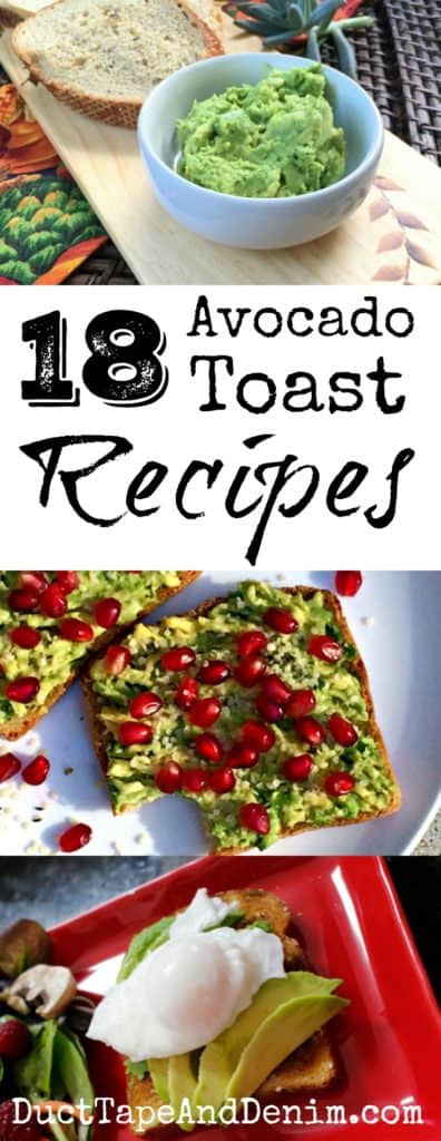 18 avocado toast recipes on DuctTapeAndDenim.com