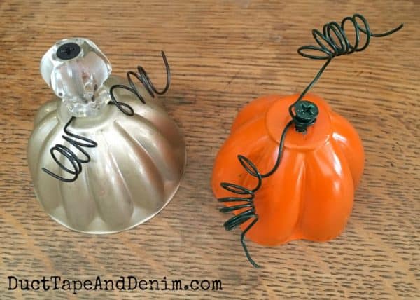 Comparison of my two styles of junky jello mold pumpkins