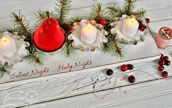 Christmas candle holder centerpiece ideas | DuctTapeAndDenim.com