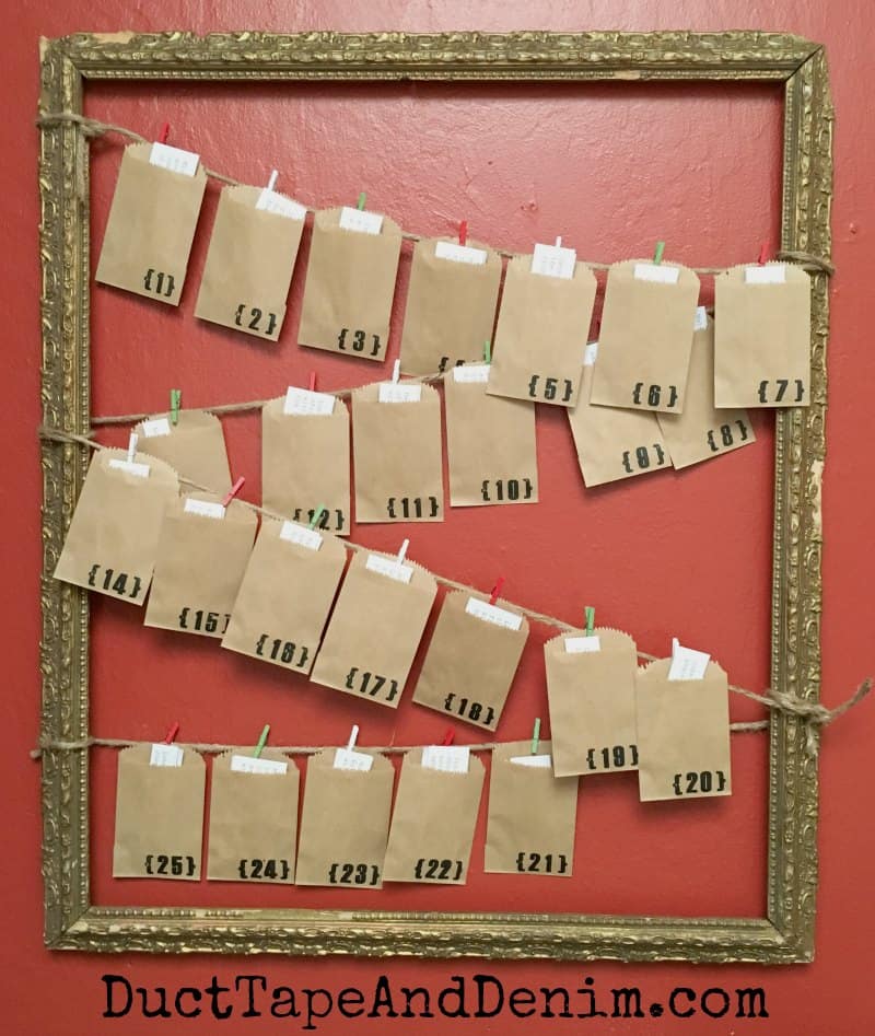 Frame Advent Calendar | DIY Vintage Frame Christmas Decor