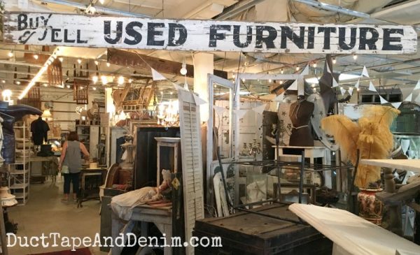 Vintage used furniture sign at Tumbleweed and Company | DuctTapeAndDenim.com