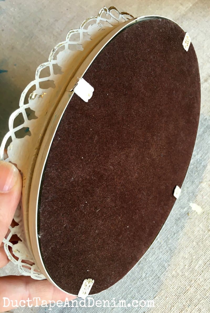 How to Paint a Vintage Vanity Mirror Tray