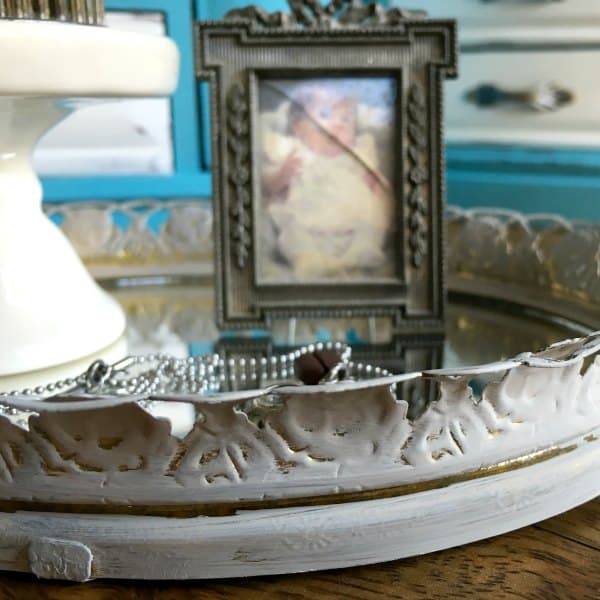 How to Paint a Vintage Vanity Mirror Tray