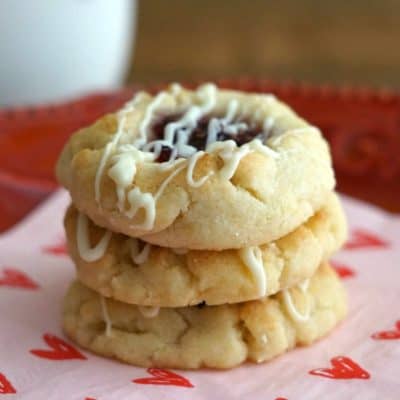 Raspberry Thumbprint Cookies, Easy Cake Mix Cookie Recipe