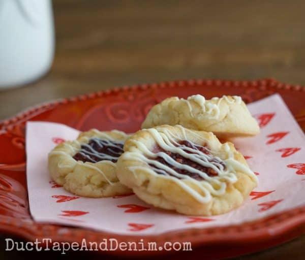 Raspberry Thumbprint Cookie Recipe on DuctTapeAndDenim.com